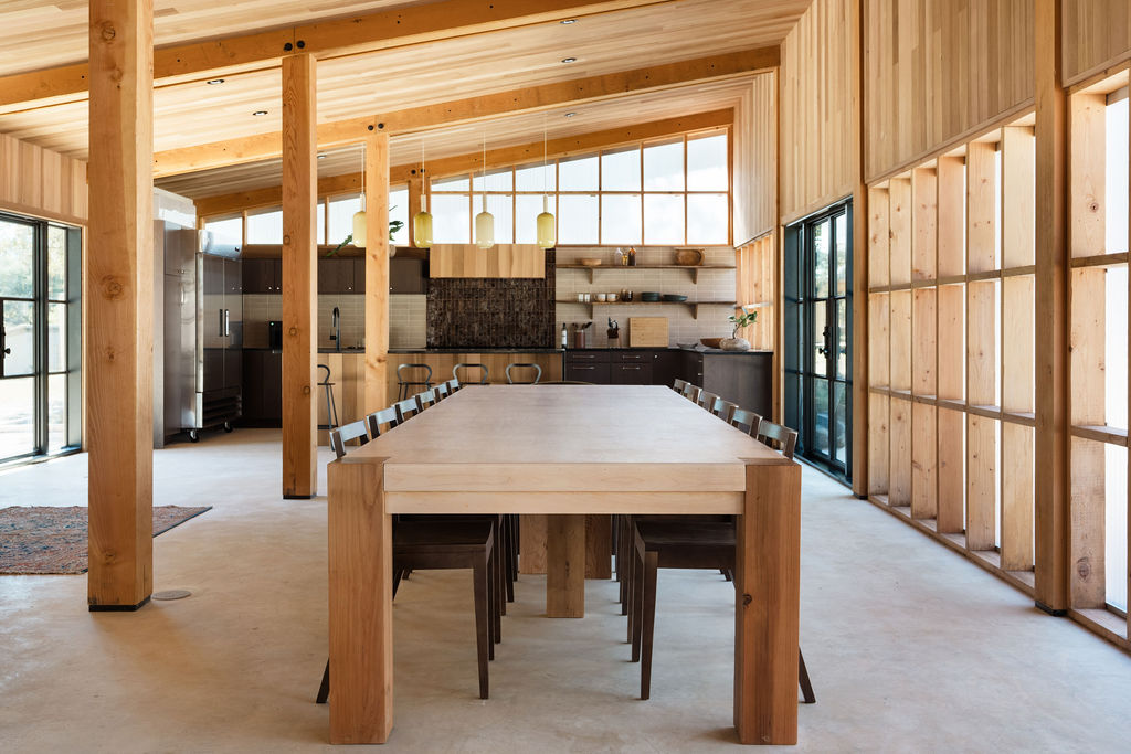 The Lodge — communal dining and gathering space at Serana